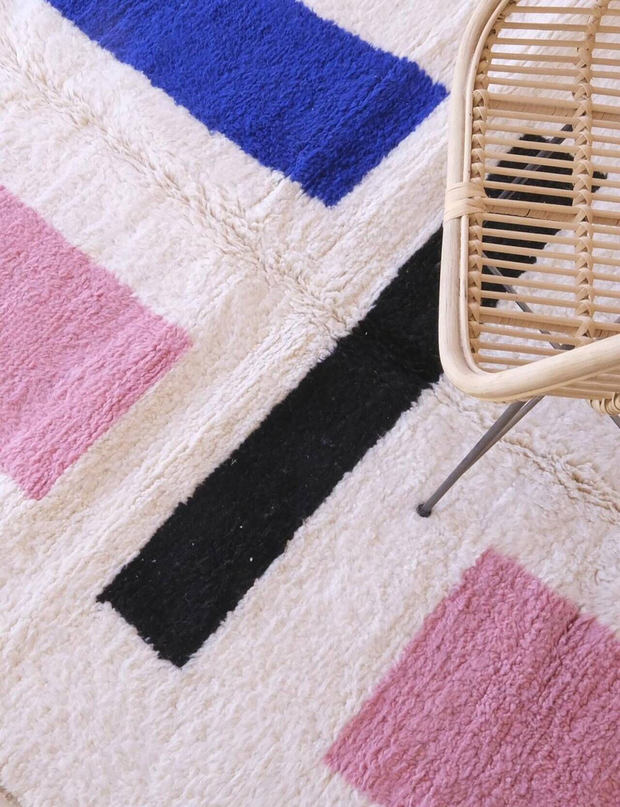 Tapis beni ouarin fait main traditionnelle 150 x 250 cm