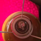 pair of solid wood varnished lamps 1kg 32x30 elec ok screw bulb very good