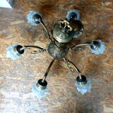 Six-light tulip chandelier