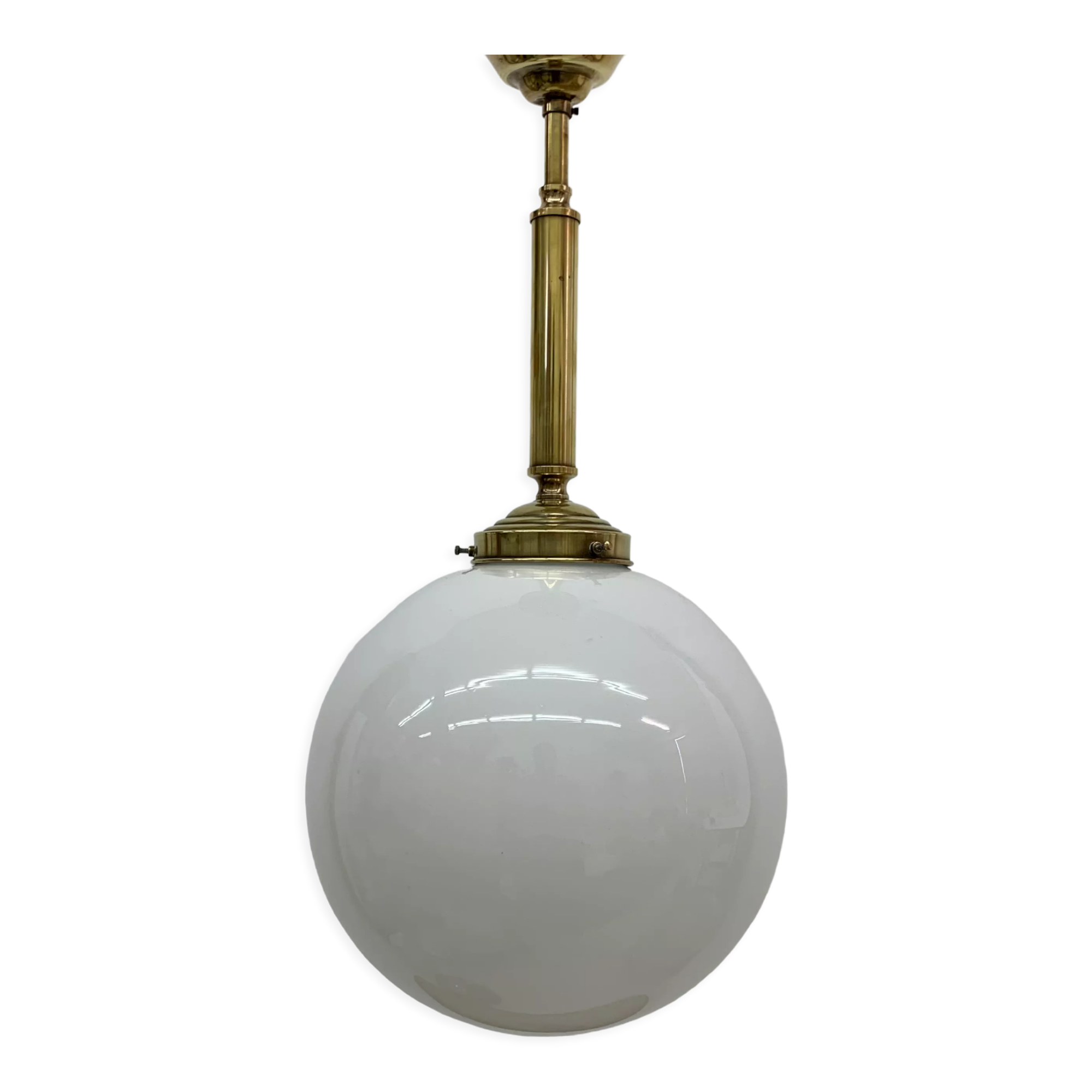 Antique Philips opaline glass hanging lamp, 1950’s