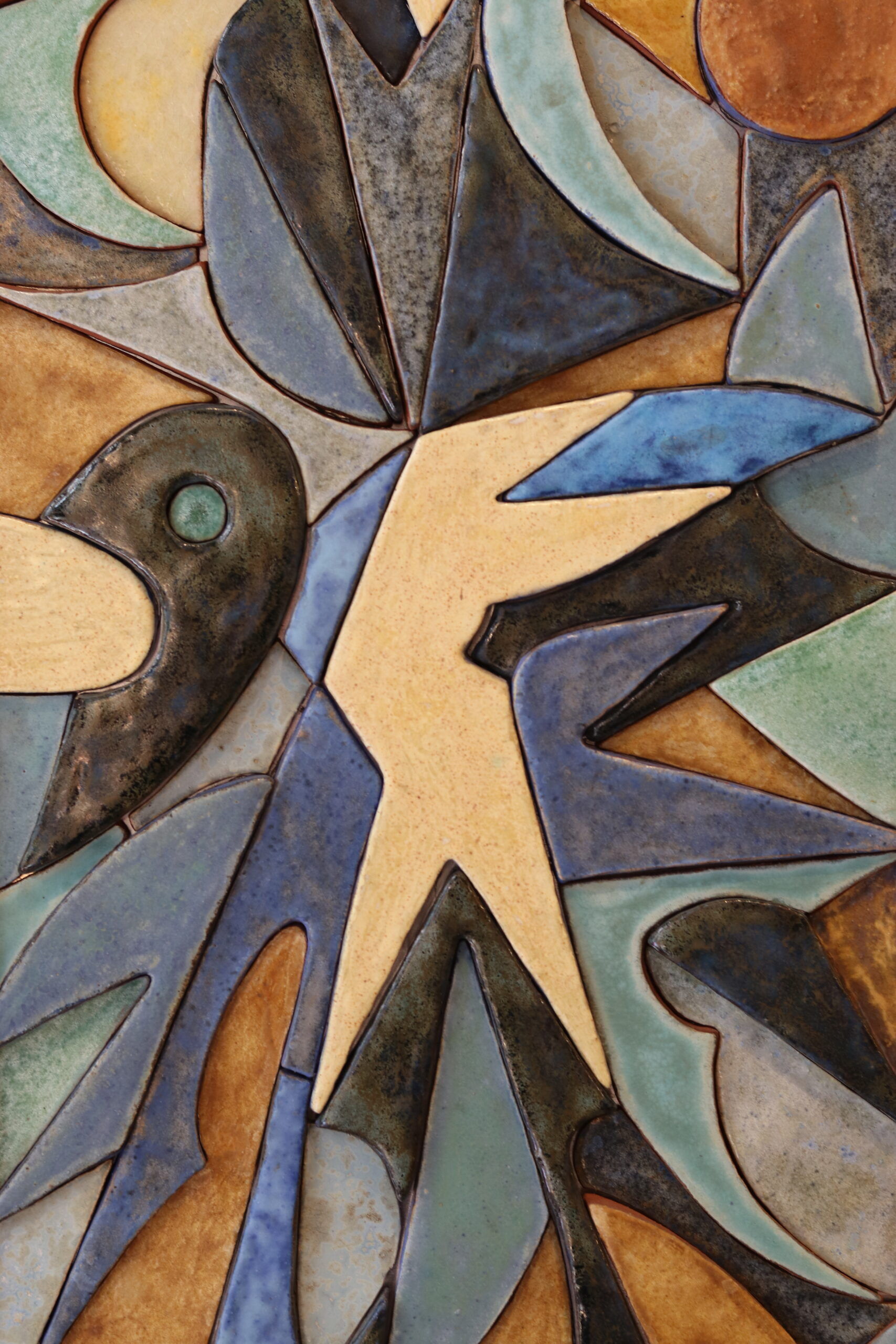 Belgian ceramic wall panel — late 1970s