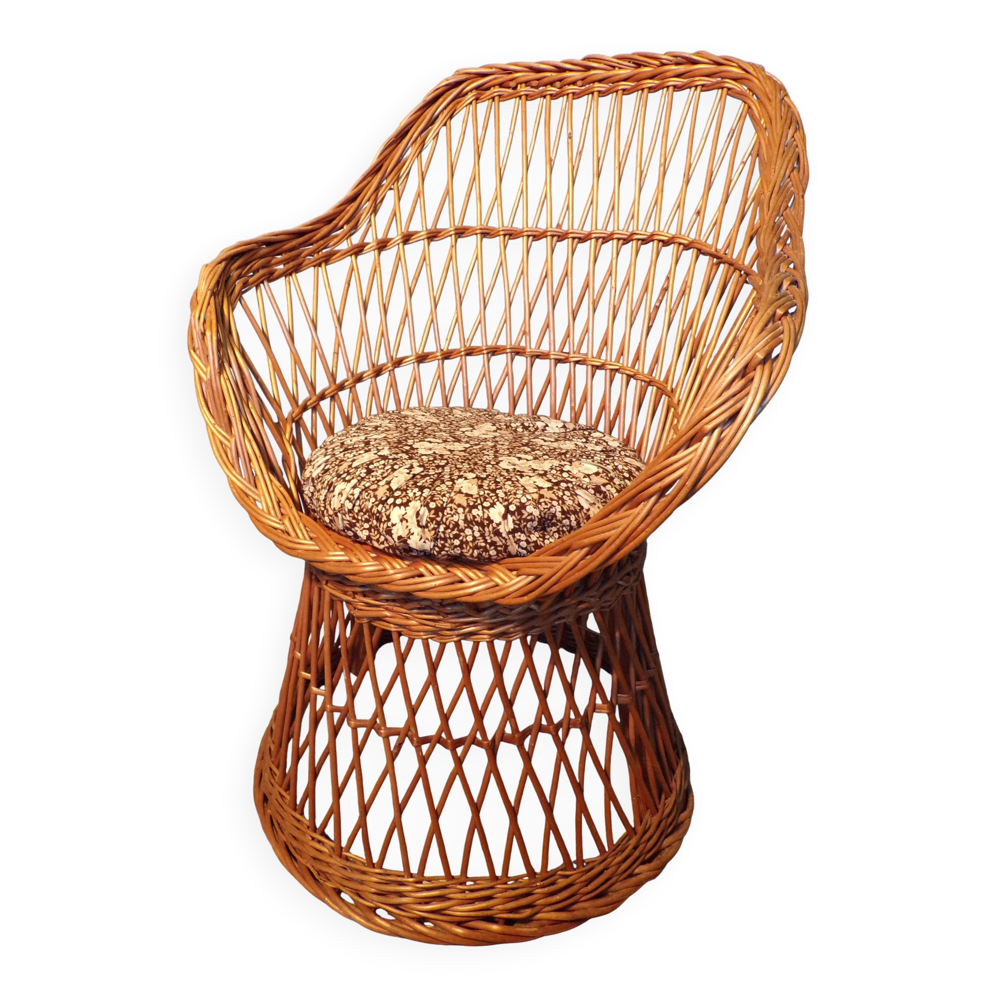 Vintage rattan armchair