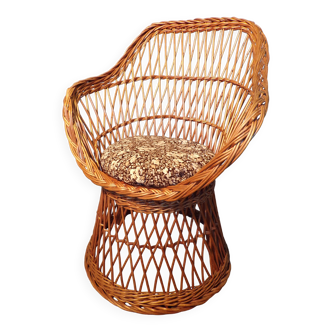Vintage rattan armchair
