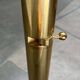 Vintage Hollywood Regency brass floor lamp by designer Florian Schulz, 1970s.
