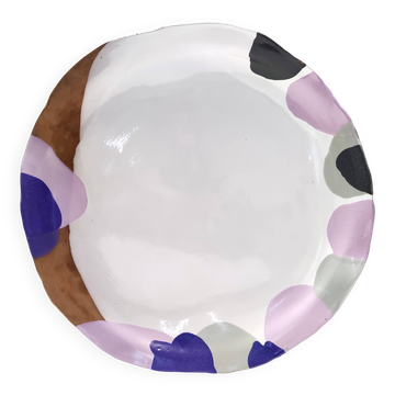Large Earthenware Vide-Poche / Decorative Plate by Pino Castagna, Italy