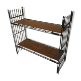 Vintage teak and metal shelf