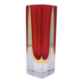 Vase en bloc Sommerso vintage italien, style Murano, années 1960-1970
