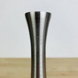 70s stainless steel vase, vintage, space age