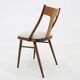 1950s Set of 4 Dining Chairs in Walnut Finish, Czechoslovakia