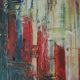 Original vintage abstract oil on canvas