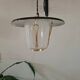 Vintage suspension sheet brass opaline glass