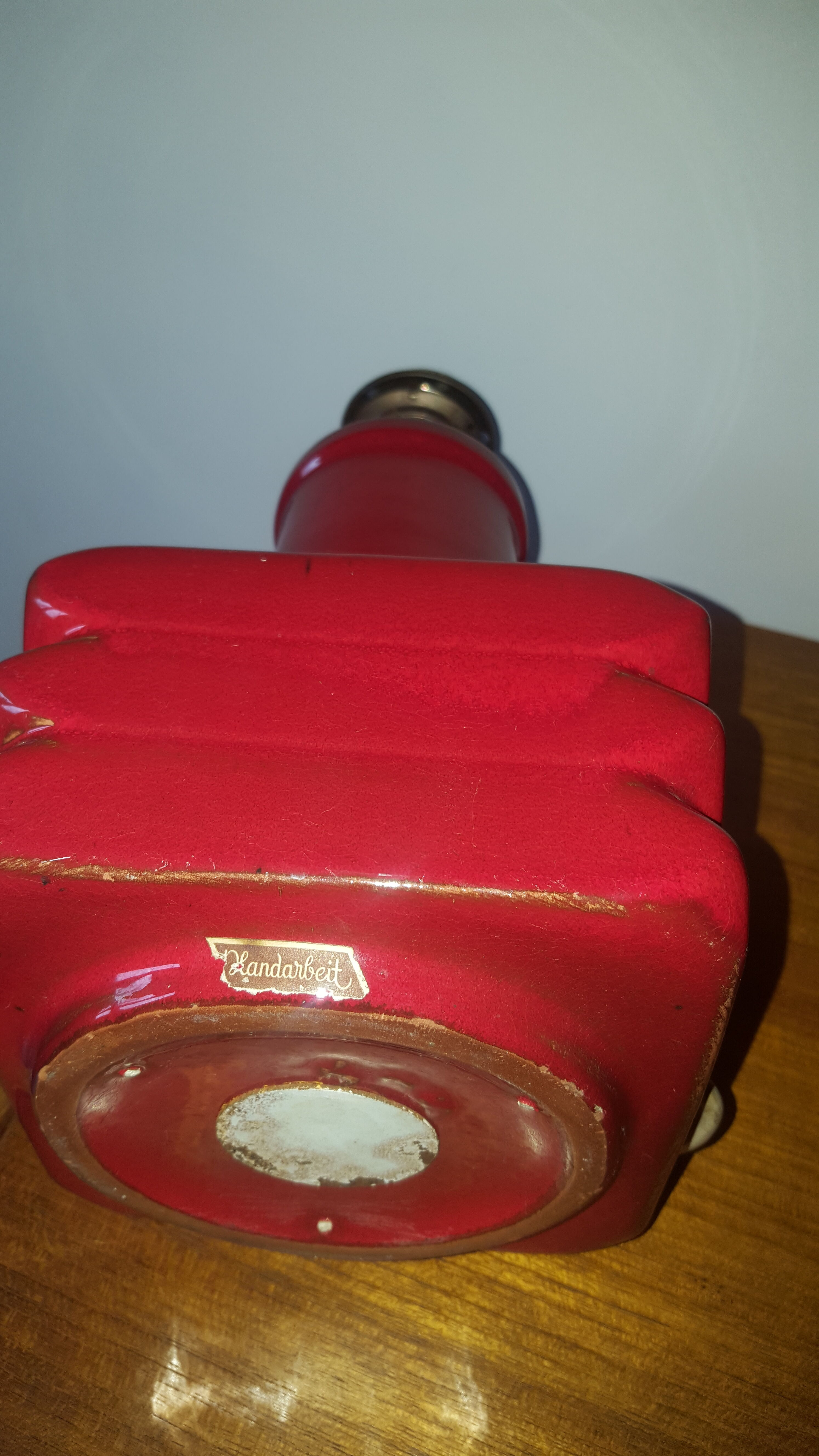Vintage ceramic lamp foot "Handarbeit" Germany