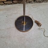 Chrome and brass floor lamp