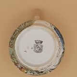 Set 2 coffee cups and saucers, porcelain signed Sarreguemines