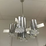 Design chandelier SCIOLARI . Vintage lamp 70s space age