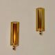 Pair Of Mid Century Style 24K Swedish Brass Sconces by Scandia