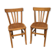 Paire de chaises en bois troquet