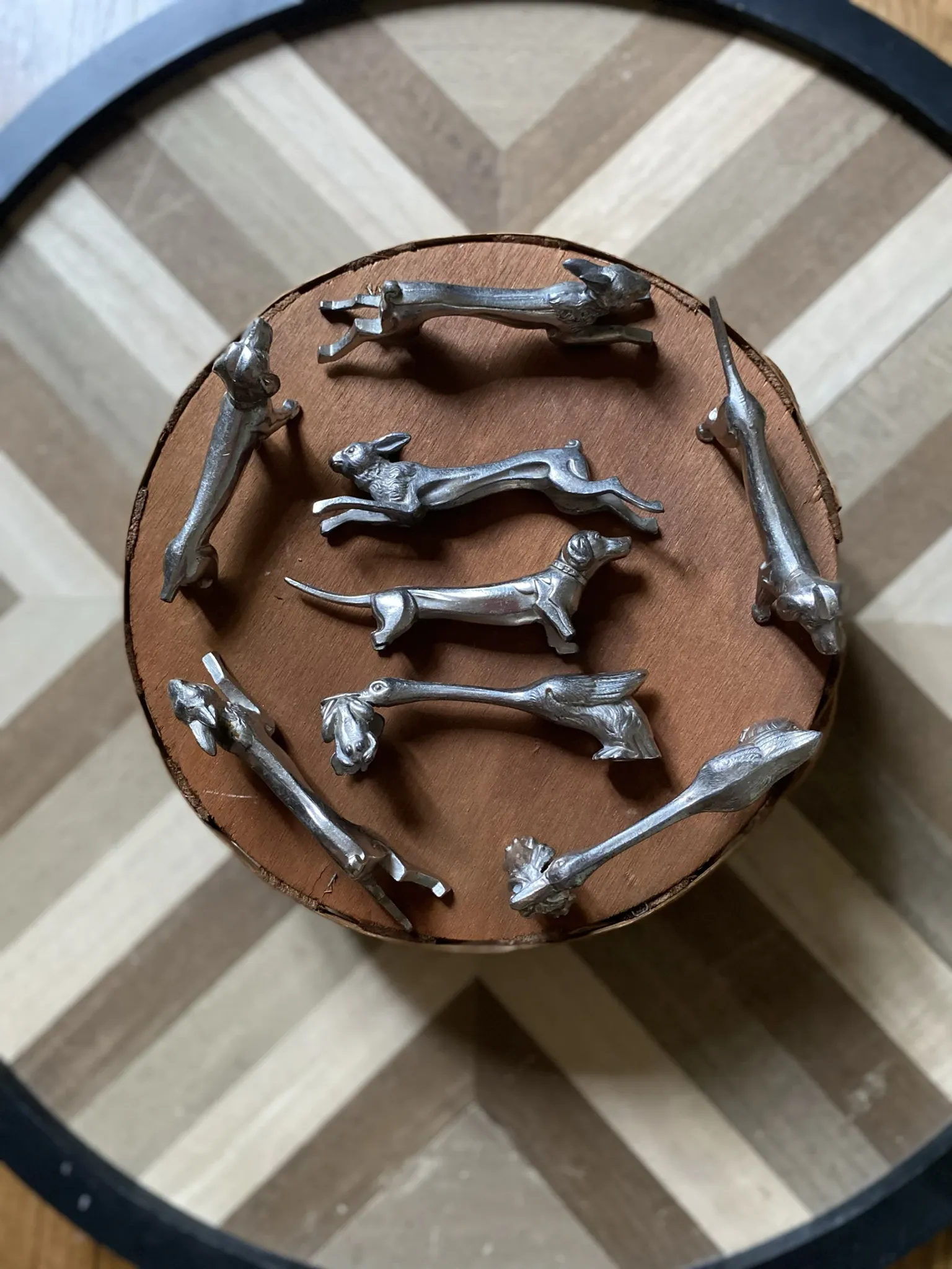 Antique animal knife rests