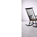 Vintage Mid-Century Finnish Modern Rocking Chair by I. Tapiovaara for Asko