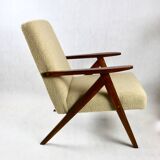 Vintage beige boucle model b-310 armchair, 1970s