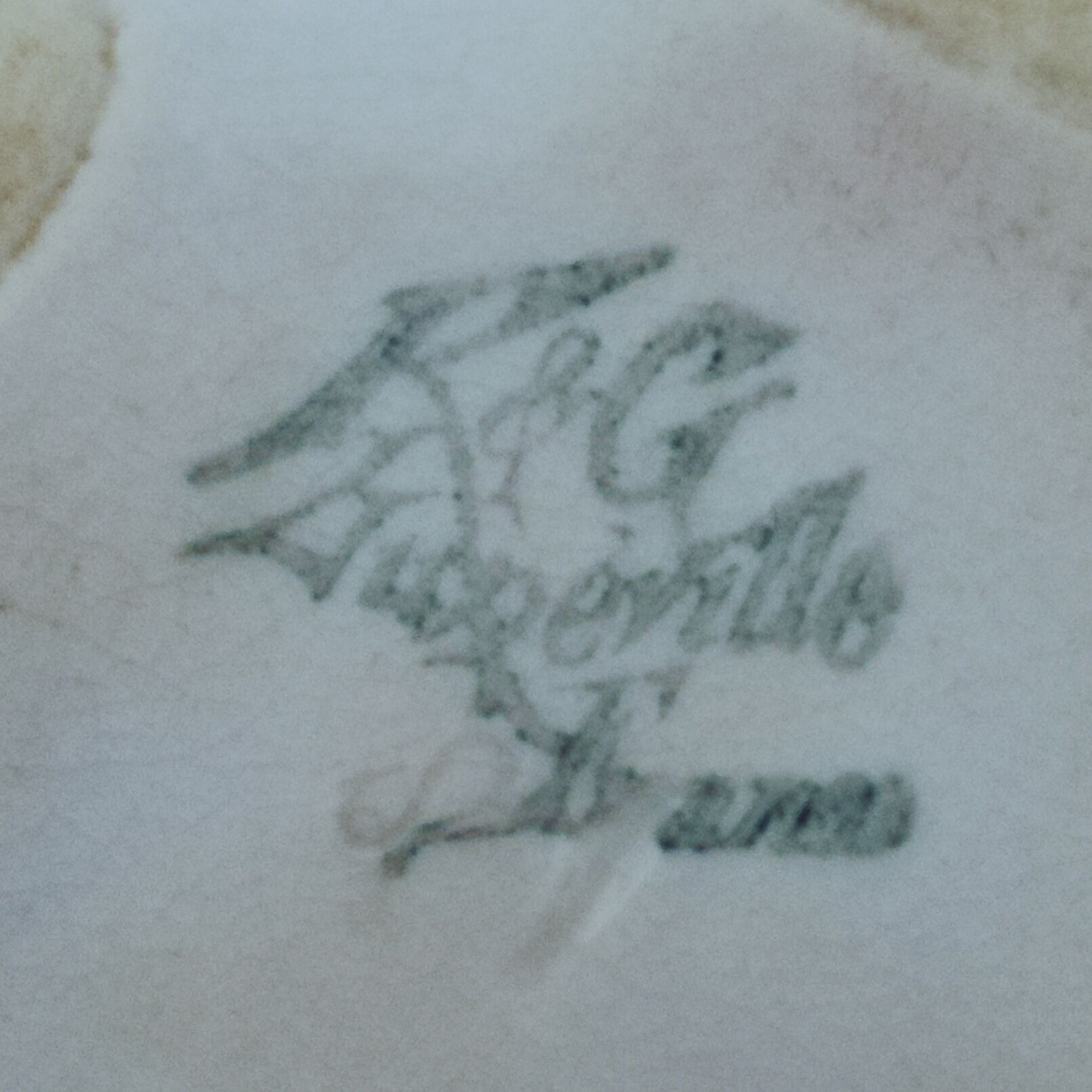 Slip cup signed Lunéville