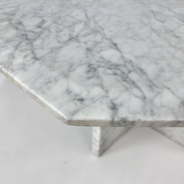 Table basse vintage en marbre, années 1970