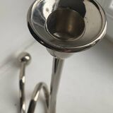 Vintage silver metal candle holder