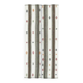 Tapis kilim turc vintage en laine et coton blanc noué à la main