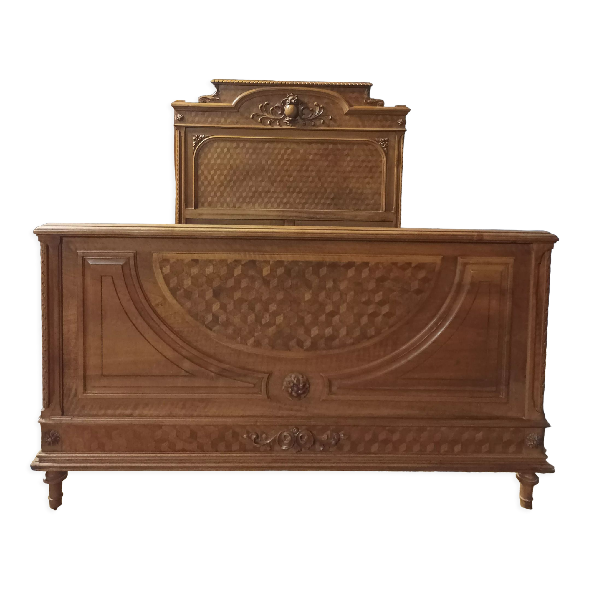 Louis XVI walnut bed