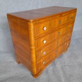 Art Deco chest of drawers (1930-1940) in walnut