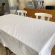 Large damask tablecloth with small squares - 12 place settings - 220x150 cm - cotton