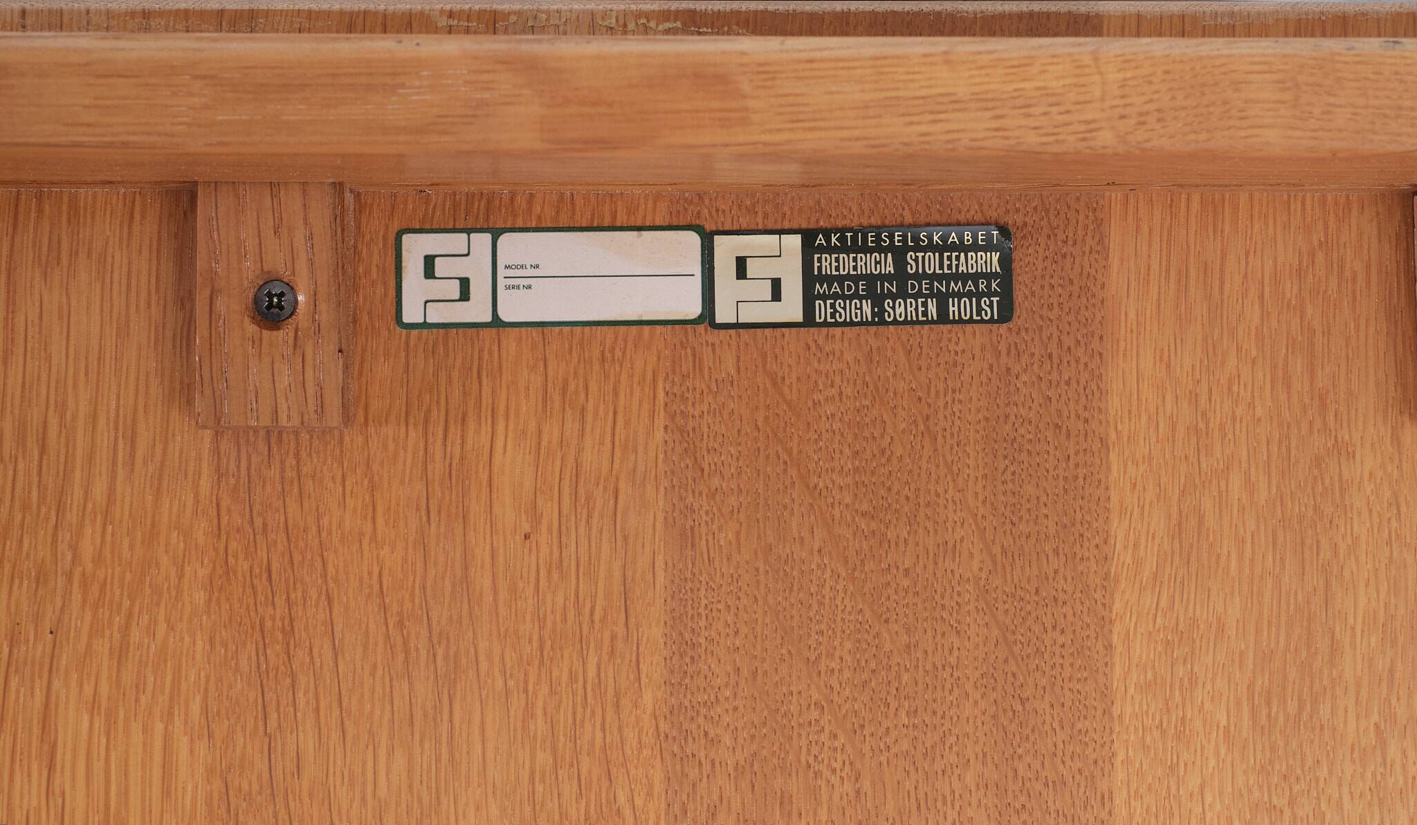 Solid oak coffee table by søren holst for fredericia furniture