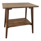 Vintage side table with double top in Scandinavian style.