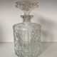 Chiseled glass whiskey decanter