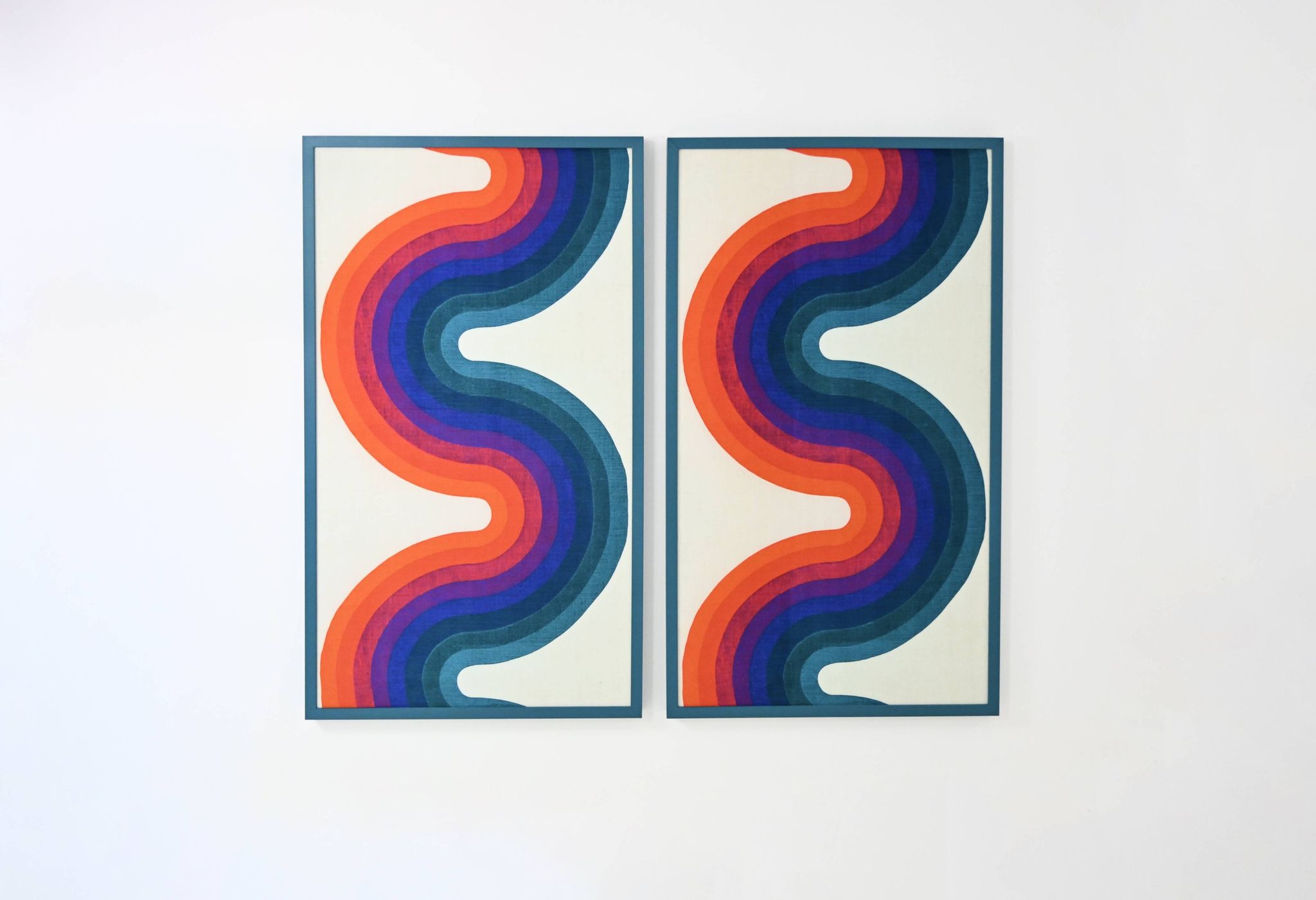 Set of 2 Fabric Panels in Verner Panton Style, 1970s