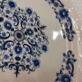 Set of 8 old dessert plates in French earthenware Moulin des Loups from the 50s