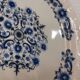 Set of 8 old dessert plates in French earthenware Moulin des Loups from the 50s