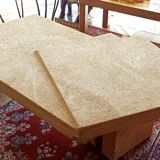 Brutalist coffee table 70s natural stone of Les Eyzies