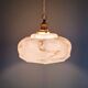 Art Deco pendant light in pink marbled opaline, Scailmont, 1920-30