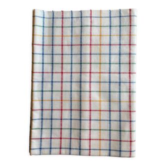 Multicolored tablecloth with vintage checkered