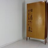 Ingenious sixties wall bed cabinet by C. Princic Gorizia Italy