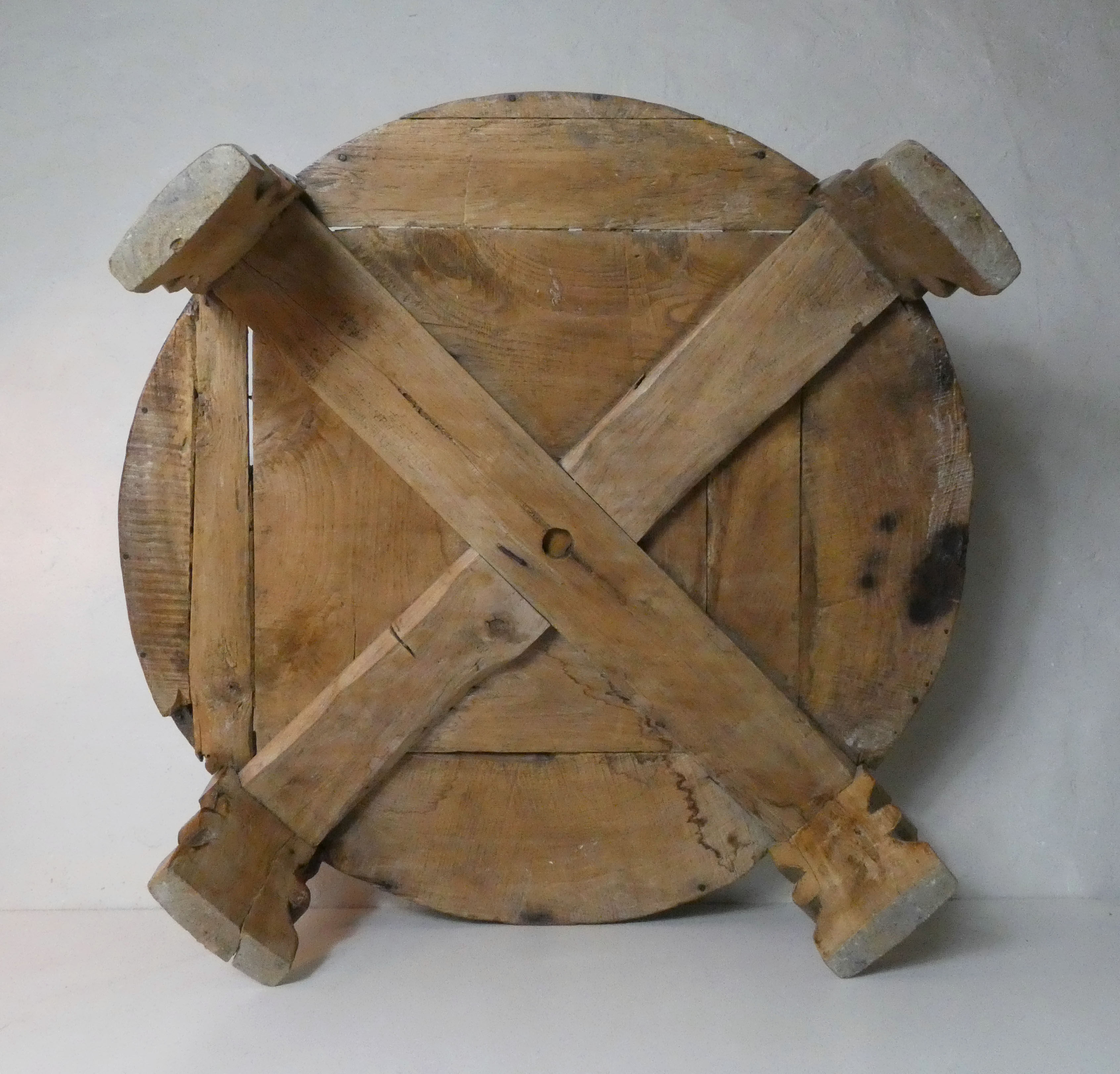 Indian coffee table chakki late 19th