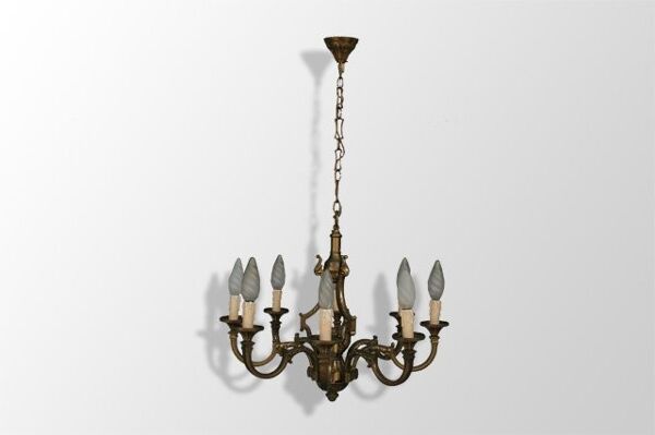 Lustre en bronze 8 branches