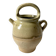 Old small goat-shaped jug in ochre glazed stoneware.