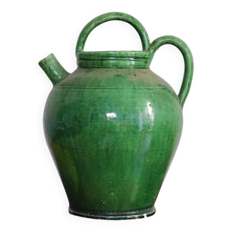 Gargoulette antique française à glaçure verte, Provençale