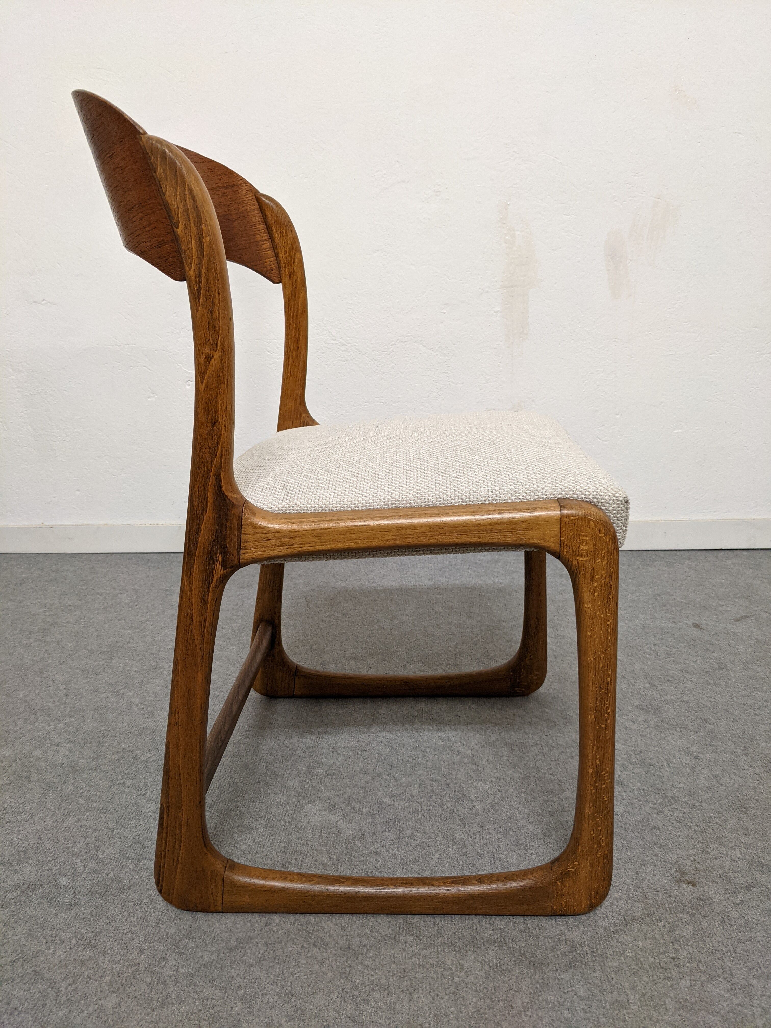 Set of 6 Baumann sleigh chairs from the 60s/70s