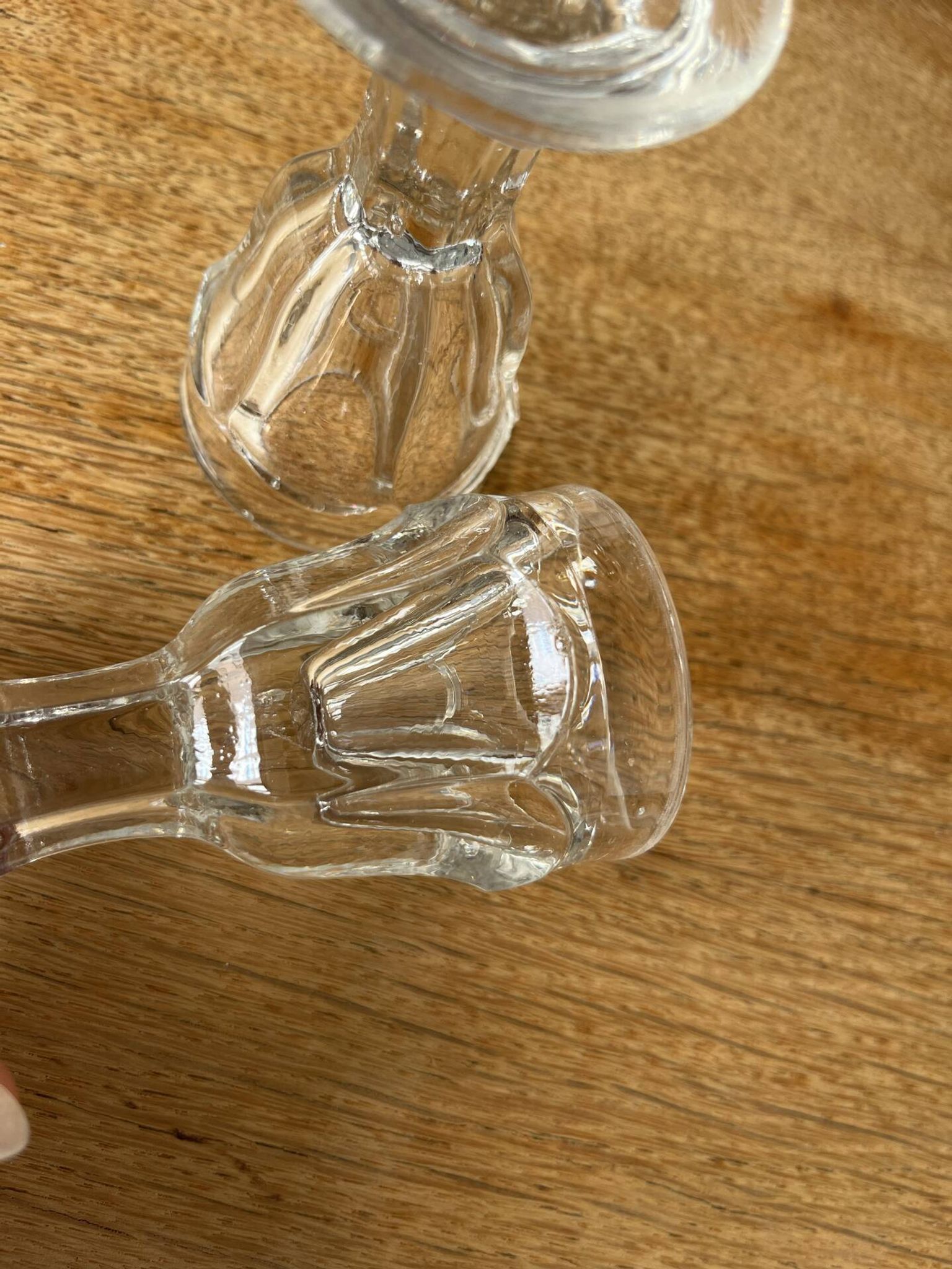 Paire de verres à liqueur dit « trompe couillon », 1900
