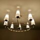 Large Vintage Italian Pendant Light, 1950s, Brass Glass