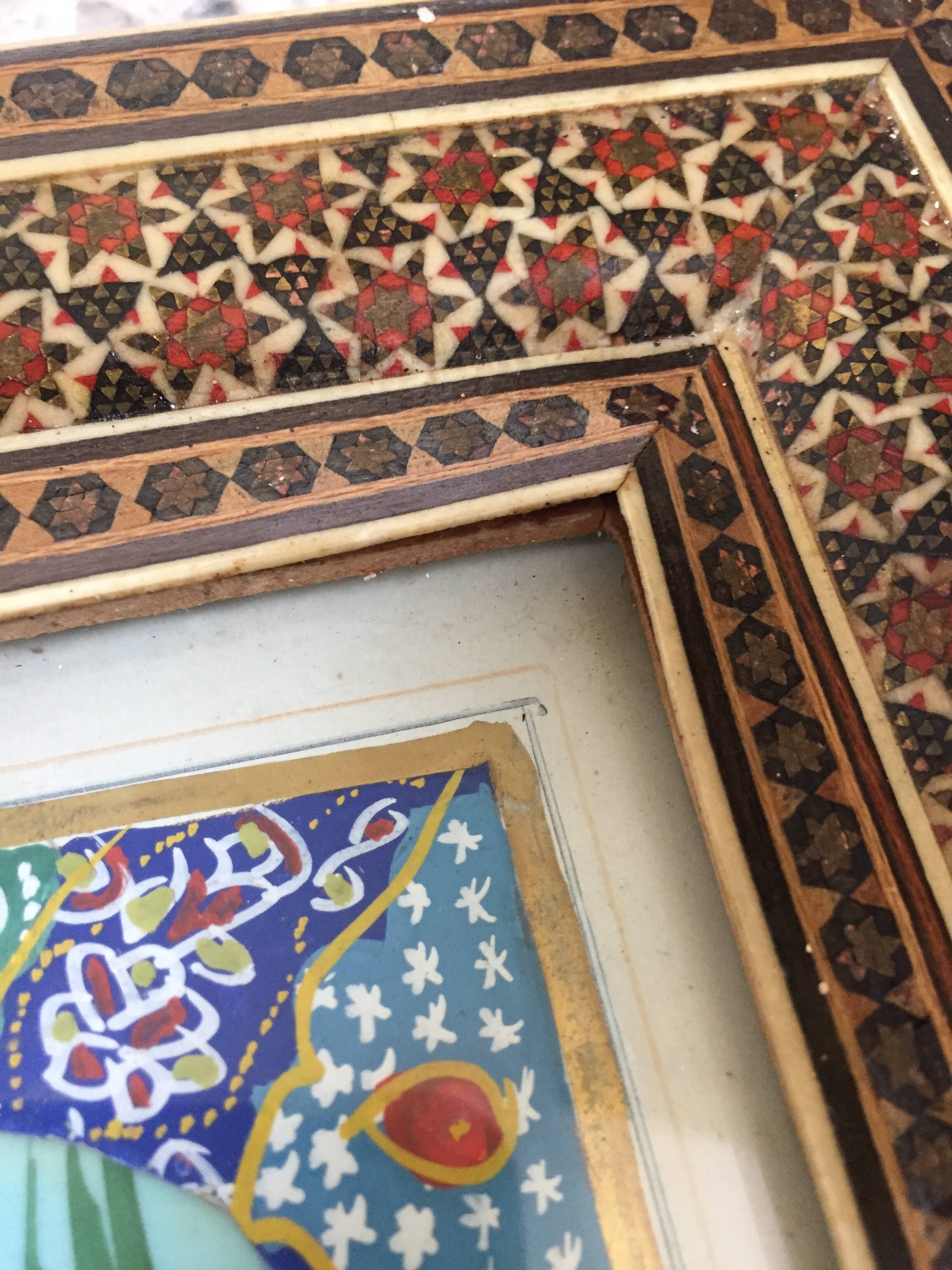 Pair of Persian Khatam paintings