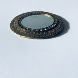 Round brass mirror